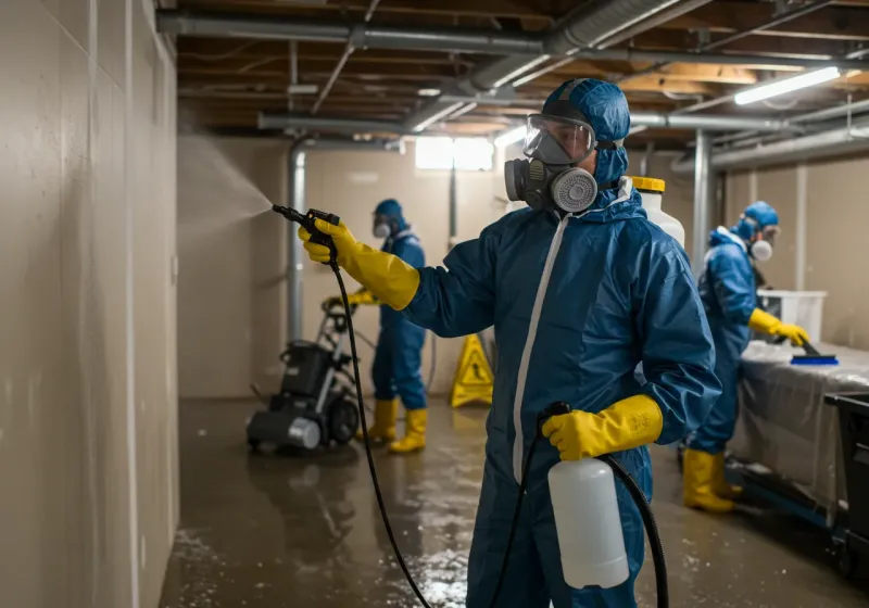 Basement Sanitization and Antimicrobial Treatment process in Charles County, MD