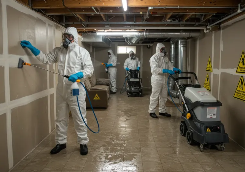 Basement Moisture Removal and Structural Drying process in Charles County, MD